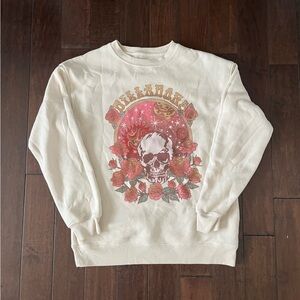 BILLABONG pink deadly floral sweatshirt